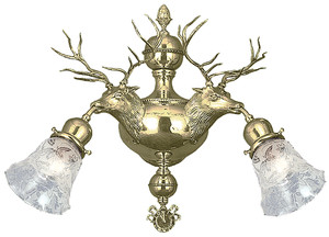 Deer Or Elk Head Wall Sconce (452-DEA-ES)