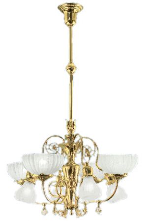 Recreated Oxley-Giddings 8 Light Vase Center Chandelier (481-OGE-CH)