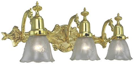 Vintage Hardware Lighting Victorian Style Triple Bathroom