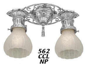 Victorian Fancy Close Ceiling 2 Light (562-CCL-NP)