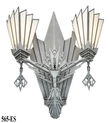 Impressive Large Theater/Commercial Art Deco Sconce (565-ES)