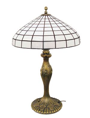 Art Deco Table Lamps Katherine Series with Leaded Art Glass Shades (577-LTL-FP)