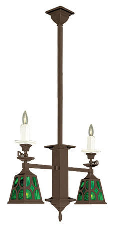 Mission Gas Candle & Elec J Shade Light (582-DJ1-SA)