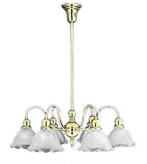 Question Mark 6 Arm Chandelier C1900 (620-HAE-CH)