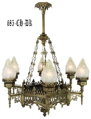 Large Gothic Chandelier (685-CH-DK)