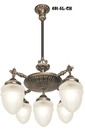 Victorian Chandelier - Tall Victorian Chandelier (691-5L-CH)