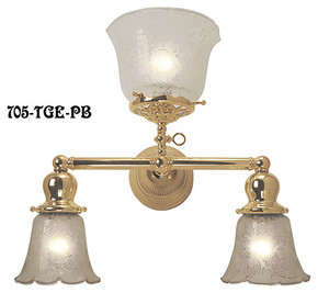 Victorian Gas & Elec 3 Light Sconce (705-TGE-PB)