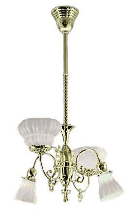 Victorian Gas & Elec 4 Arm Chandelier (715-QGE-CH)