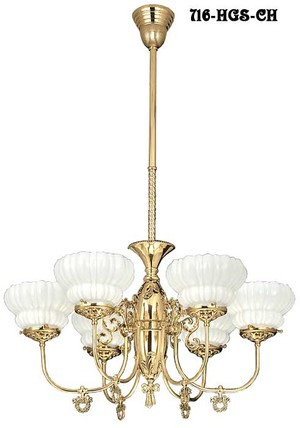 Victorian 6 Arm Chandelier Circa 1890 (716-HGS-CH)