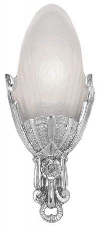 Art Deco Lighting Wall Sconces Slip Shade Fleurette in Nickel Plated (82-LA1-NP)