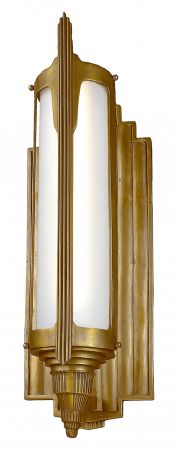 Art Deco Brass/Bronze Outdoor Entrance Light (88-WES)