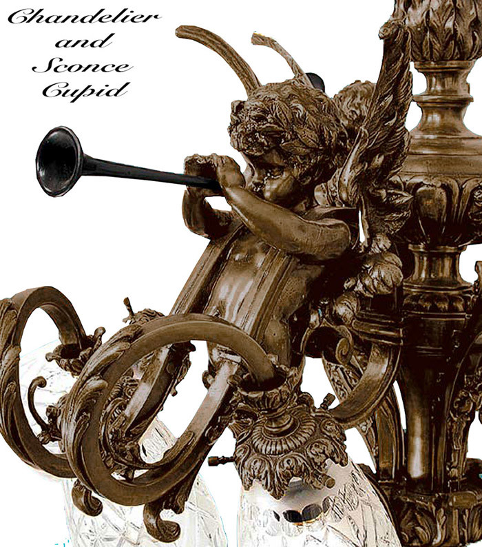 Victorian Cherub Or Cupid French 2 Light Wall Sconce 888 FRA ES