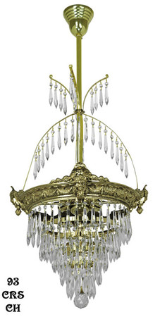 Victorian Chandelier - Empire Style Crystal Prism Chandelier (93-CRS-CH)