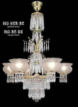 Crystal Prism 6 Light Oxley Giddings Chandelier (950-HCR-RC)