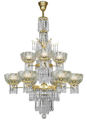 Crystal Prism 10 Light Oxley Gidding Chandelier (951-10L-CH)