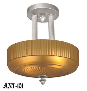 Glass Shade Ceiling Light Circa 1920 (ANT-101)