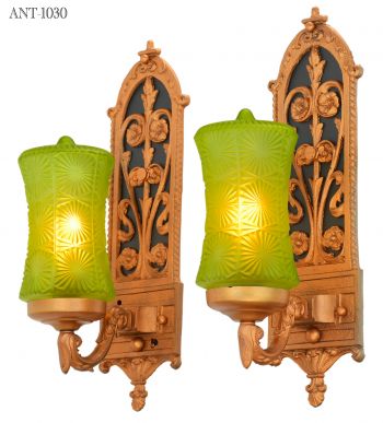 Edwardian Pair of LOVELY Single Arm Sconces (ANT-1030)