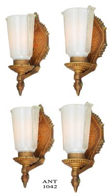 Lovely Set of FOUR 1920 Edwardian Wall Sconces (ANT-1042)