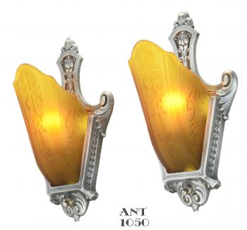 Pair of Moe Bridges Art Deco Slip Shade Sconces...Circa 1934 (ANT-1050)