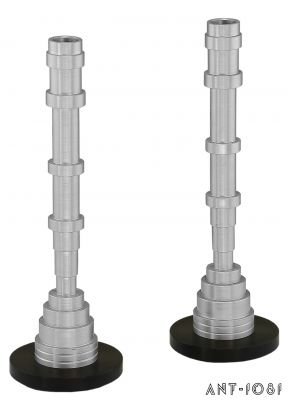 Pair of Antique Art Deco Streamline Design Candlesticks (ANT-1081)