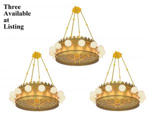 1920's Old Gold Finished Theater Chandeliers (ANT-1126)