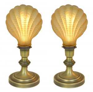 Very Unusual Art Deco "Odeon" Style British Motif Theatre Table Lights (ANT-1151)
