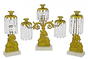 Set of Mid-Victorian Girandole Candelabra Marriage Set (ANT-1156)