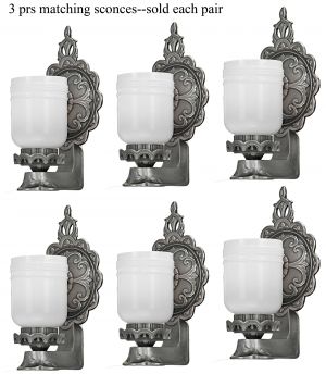 Amazing Set of 6 (3 Pair) Wonderful Matching 1920s Edwardian Sconces (ANT-1183)