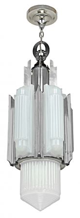 1933 Fantastic Lightolier Luxart Chandelier or Hall Light (ANT-1195)