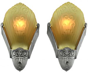 Antique Restored Pair of Virden Art Deco Wall Sconces (ANT-1225)