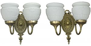 Edwardian Pair of LOVELY Double-Arm Sconces (ANT-1227)