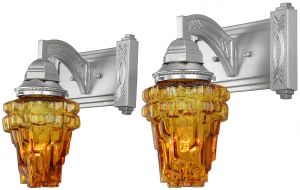 Pair of Striking Unique Art Deco Wall Sconces (ANT-1305)