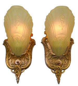 PAIR of Nice Art Deco Sconces by Markel (ANT-1318)