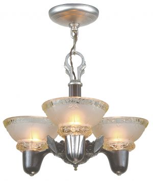 Edwardian Three-Shade Chandelier-Circa 1920 (ANT-1331)