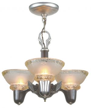 Edwardian Three-Shade Chandelier-Circa 1920 (ANT-1331)