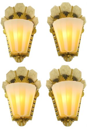 Set of FOUR Art Deco Williamson/Beardslee Period Sconces (ANT-1335)