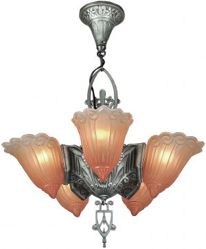 Antique Original Lincoln 5-Light Chandelier (ANT-1371)