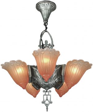 Antique Original Lincoln 5-Light Chandelier (ANT-1371)