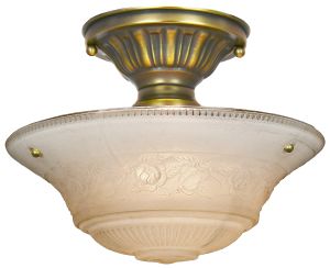 Frosted Antique 3-Chain Bowl Shade Ceiling Light (ANT-1430)