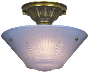 Blue Antique 3-Chain Bowl Shade Ceiling Light (ANT-1433)