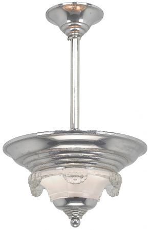 Art Deco Streamline Small French Pendant (ANT-1464)