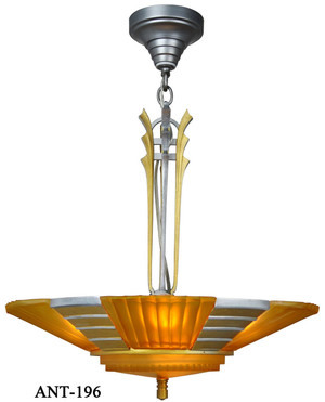 Streamline Art Deco Slip Shade Chandelier Newport (ANT-196)