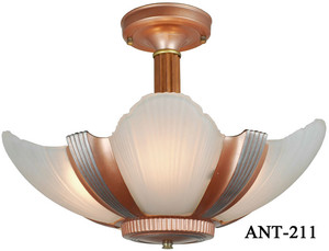 Antique Art Deco Streamline Chandelier c1935 (ANT-211)