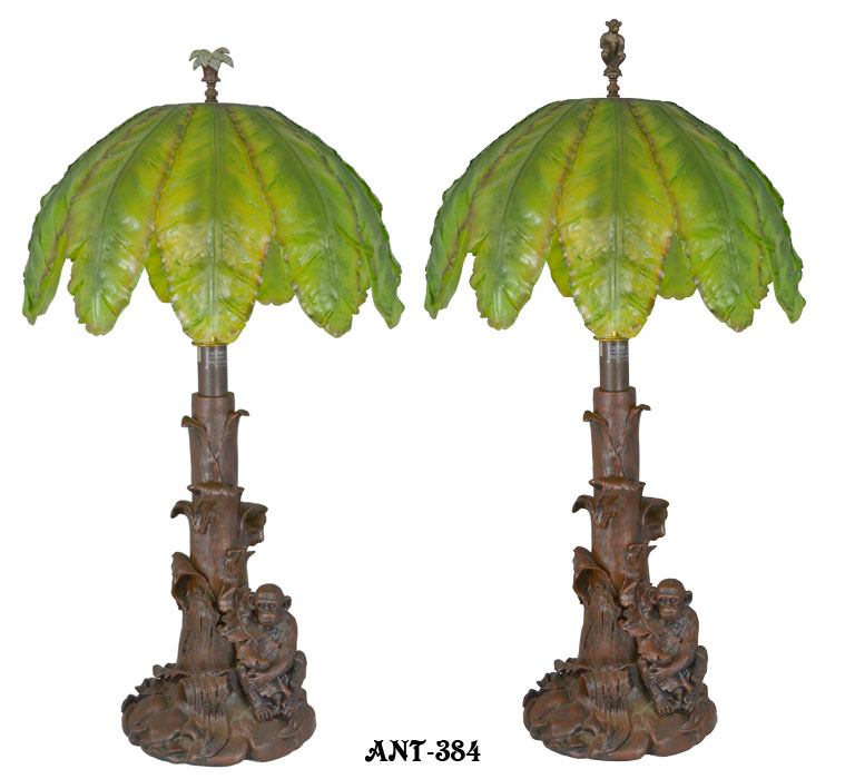 Artful Monkey Table Lamps Ant 384, Vintage Monkey Table Lamp