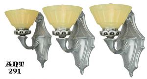 1920s Art Deco Sconces - set of three (ANT-291)