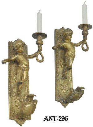 French Cherub Candle Wall Sconces (ANT-295)