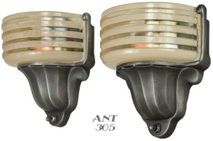 American Art Deco STREAMLINE Sconces by Virden (ANT-305)