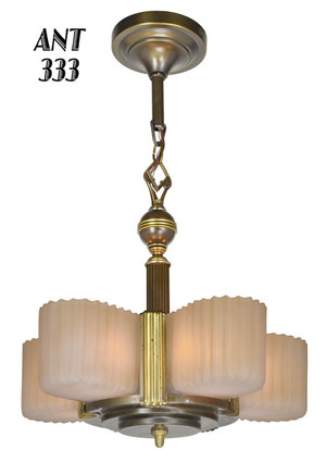 Art Deco Streamline Markel Five Light Chandelier (ANT-333)