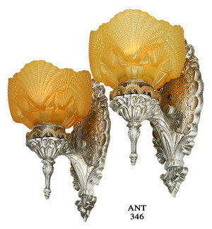 Circa 1920's Pair of Neo-Rococo Style Wall Sconces (ANT-346)