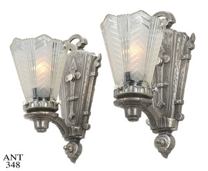 Art Deco, with Gothic Motif, Mixed Design Sconces (ANT-348)